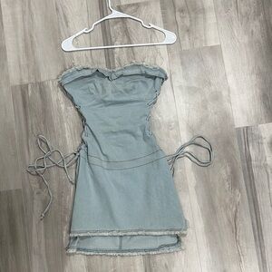 Strapless Denim Dress